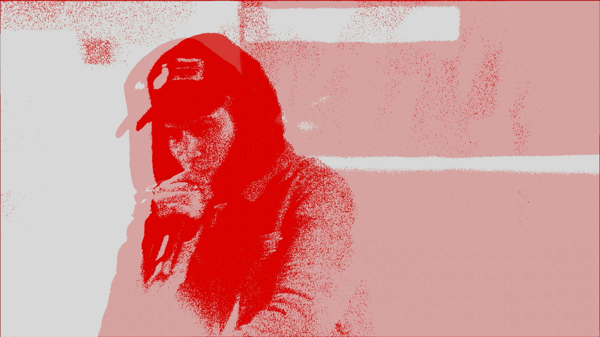 MC 'Dendemann' in stylized red and white