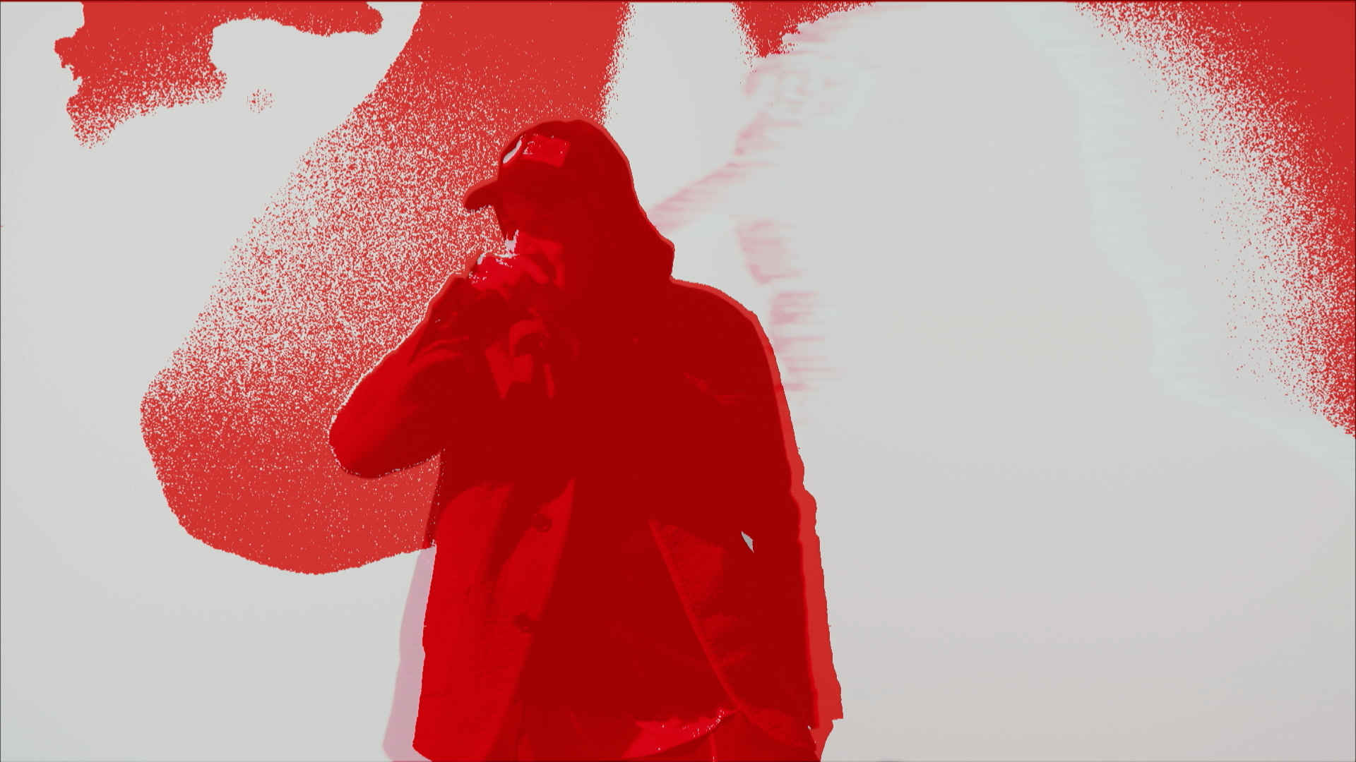 MC 'Dendemann' in stylized red and white